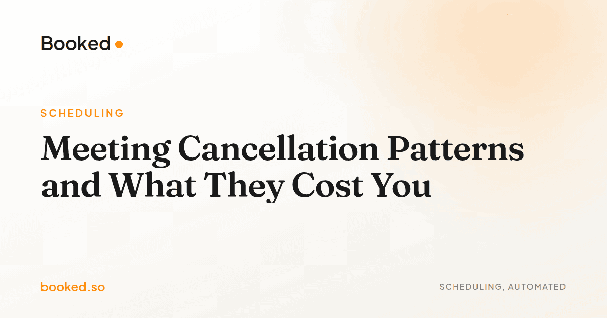 Meeting Cancellation Patterns and What They Cost You — meeting cancellation patterns