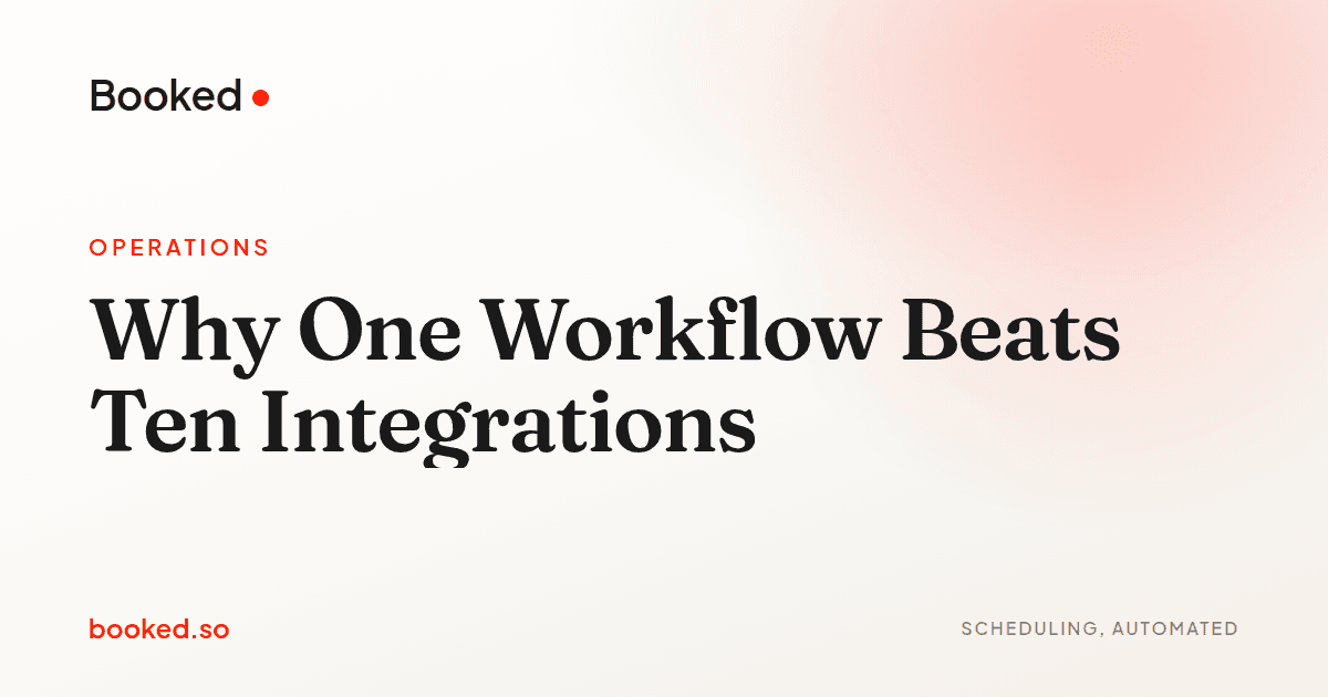 Why One Workflow Beats Ten Integrations